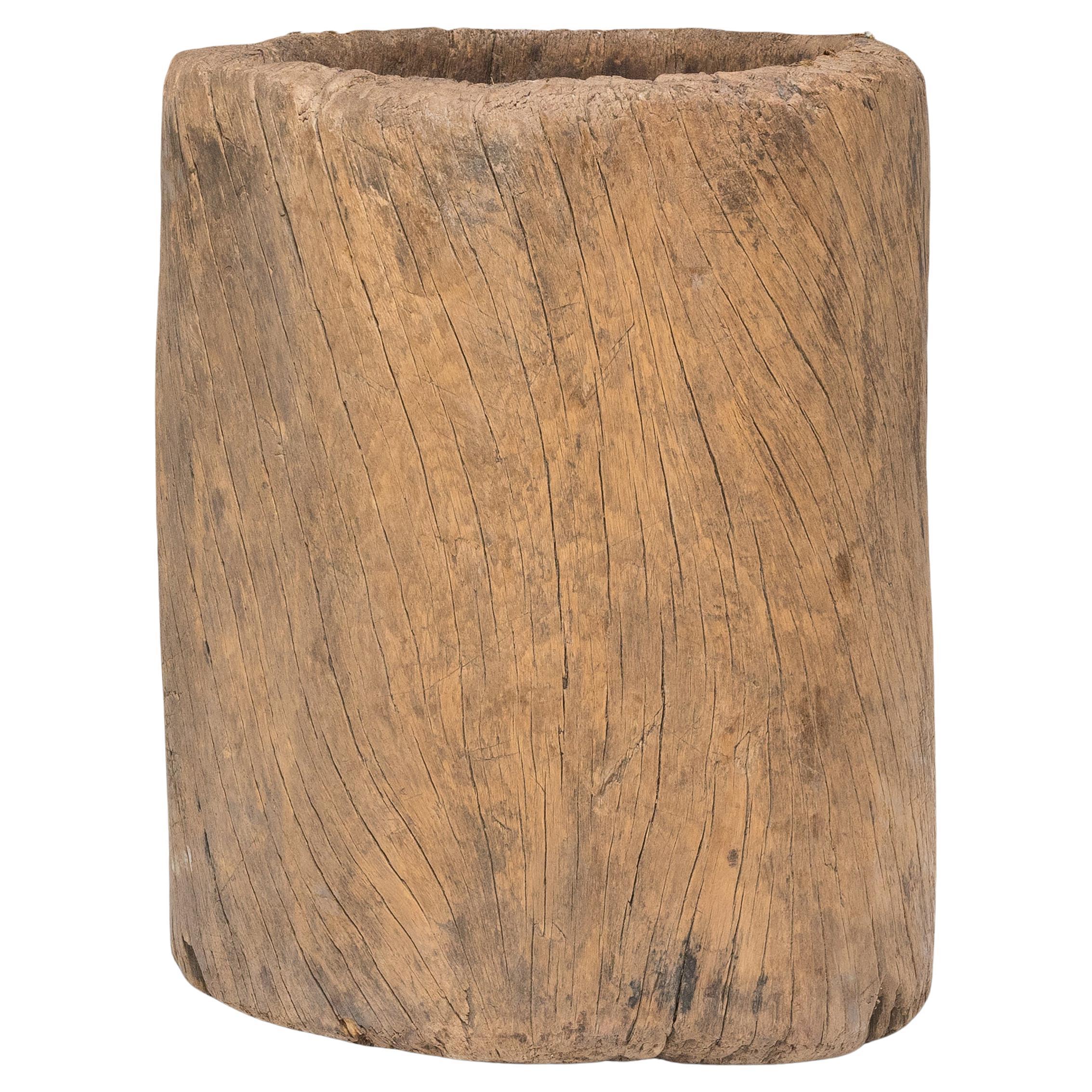 Provincial Chinese Trunk Mortar, c. 1900 For Sale