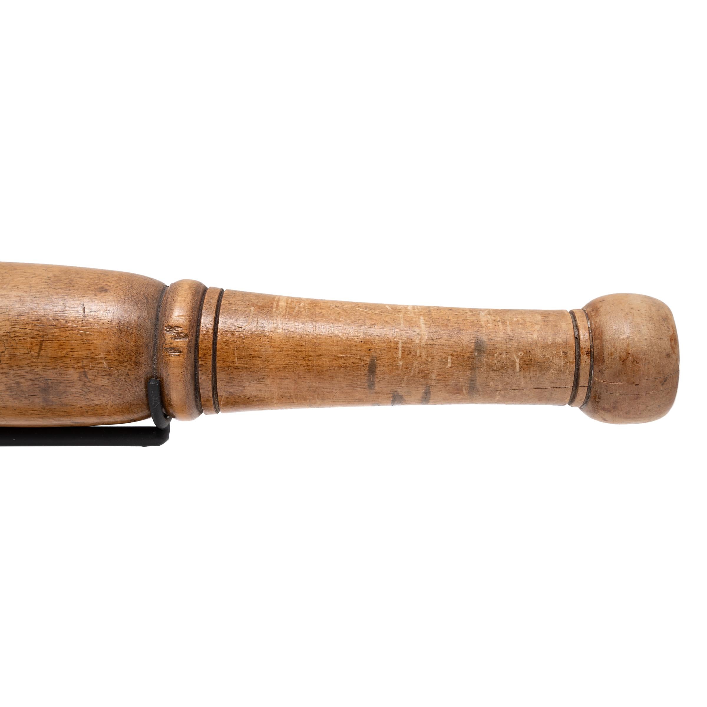 Rustic Provincial Chinese Washing Stick, C. 1850 For Sale