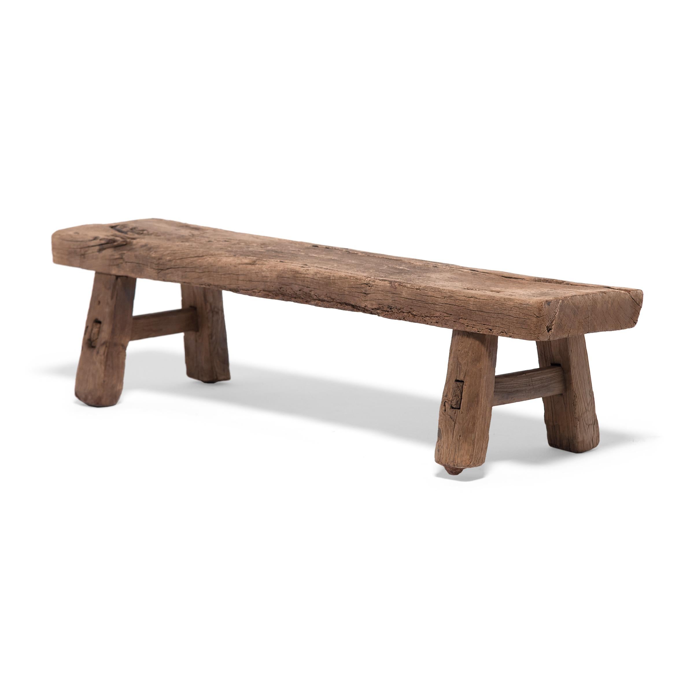 Rustic Provincial Chinese Window Bench, circa 1900