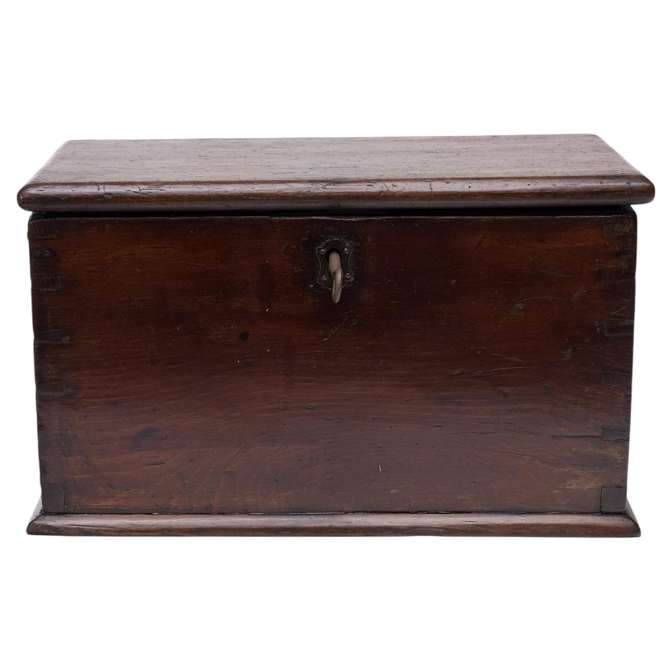 Provincial Chinese Wooden Lock Box, Early 20th Century