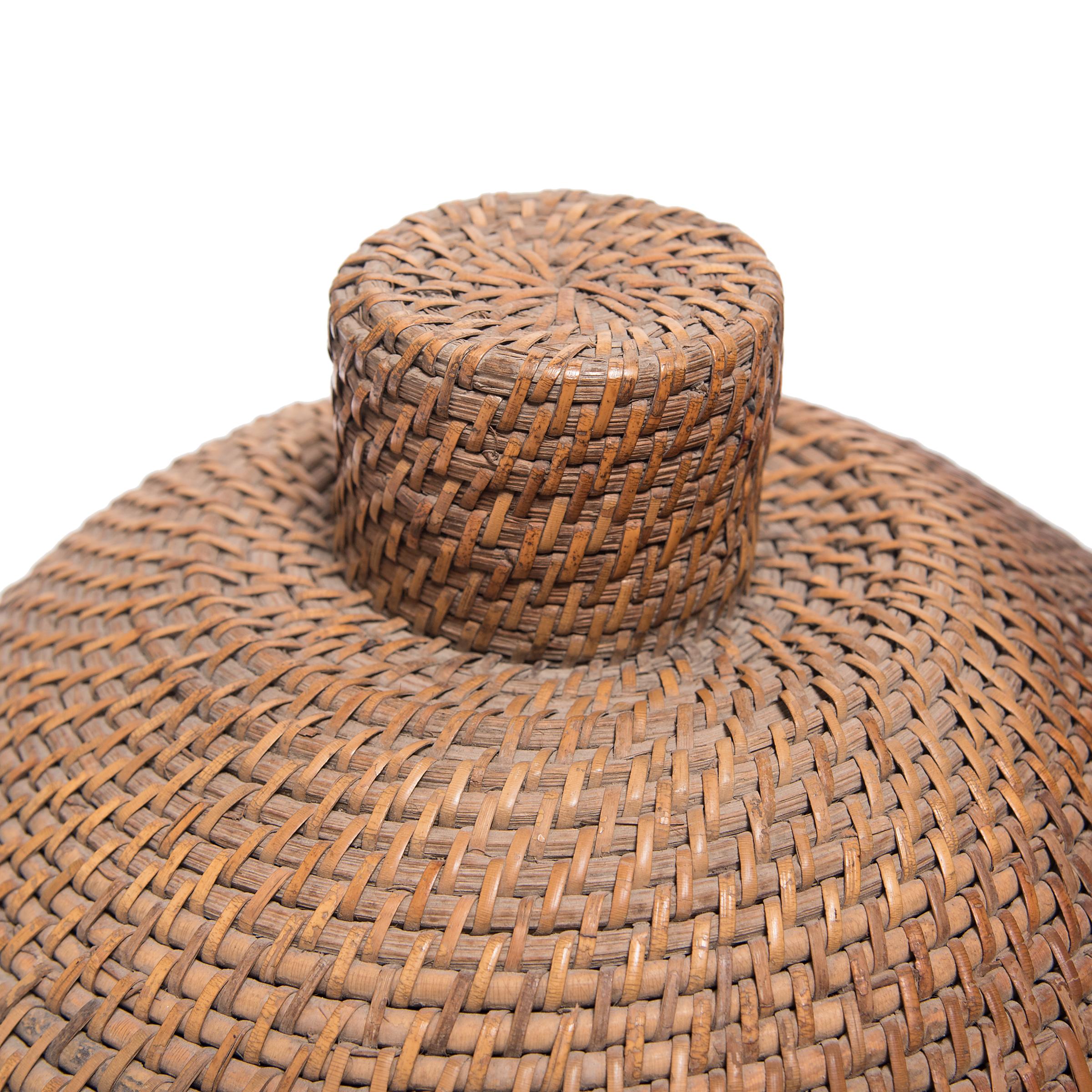 Provincial Chinese Woven Summer Hat Box, circa 1850 3