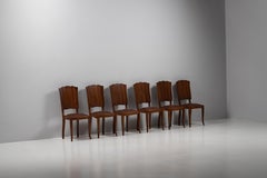 Provincial Dining Chair in Solid Wood, Upholstered Seat, France, 1950s
