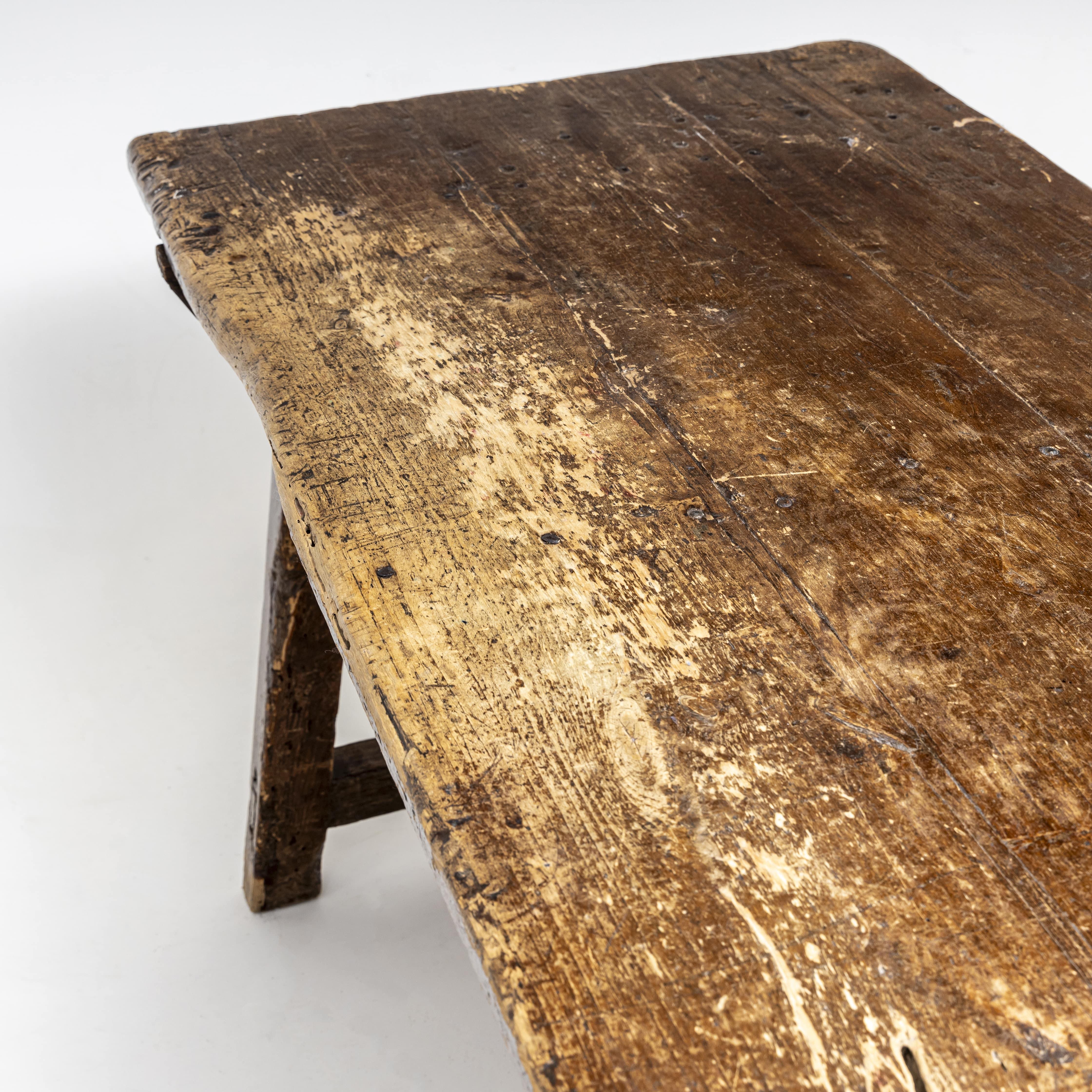 Pine Provincial Dining or Work Table, Italy 19th Century