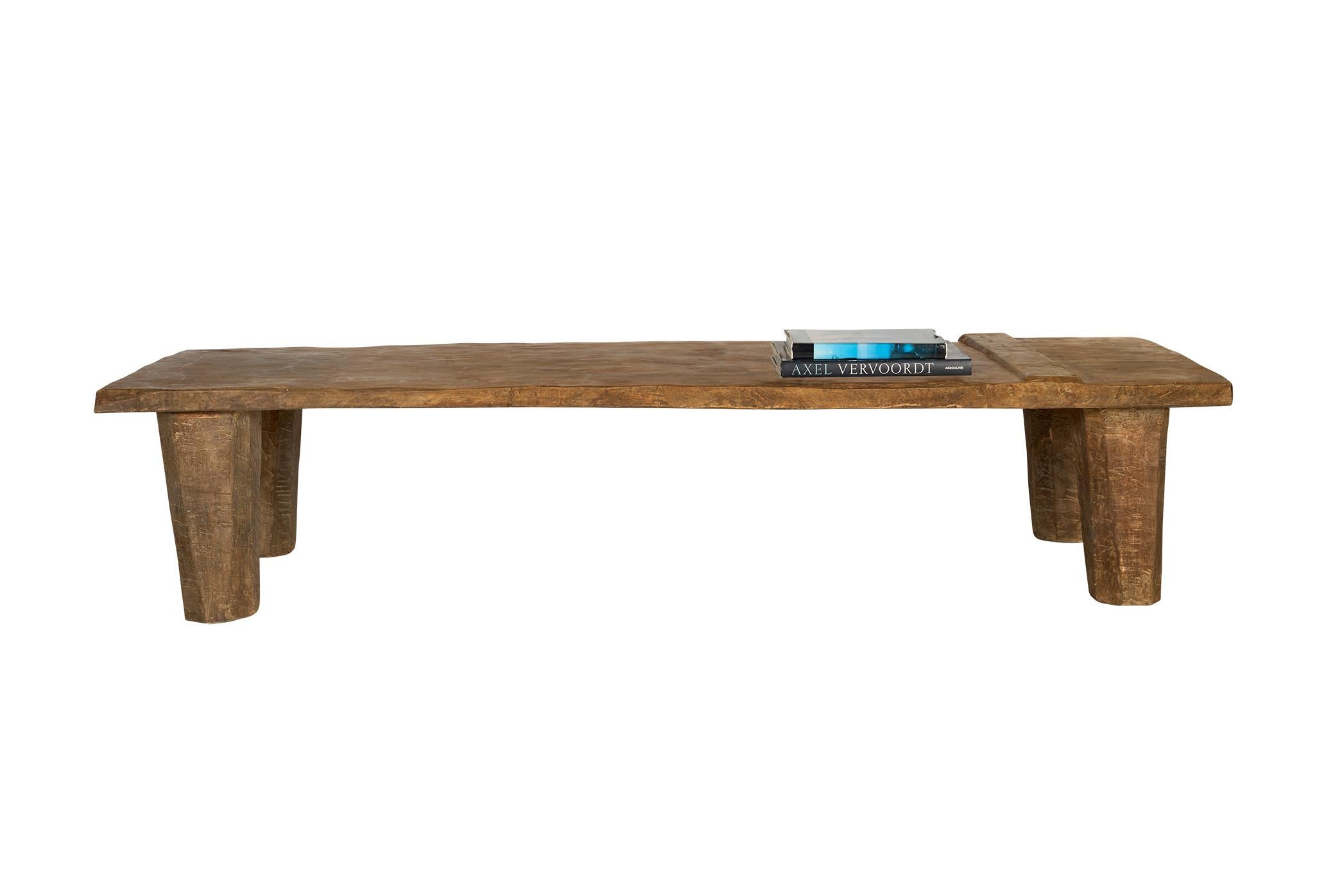 Organic Modern Provincial Elm Coffee Table in Original Patina  For Sale
