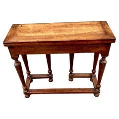 Provincial English Oak Gateleg Table of Narrow Proportions with 2 Drawers