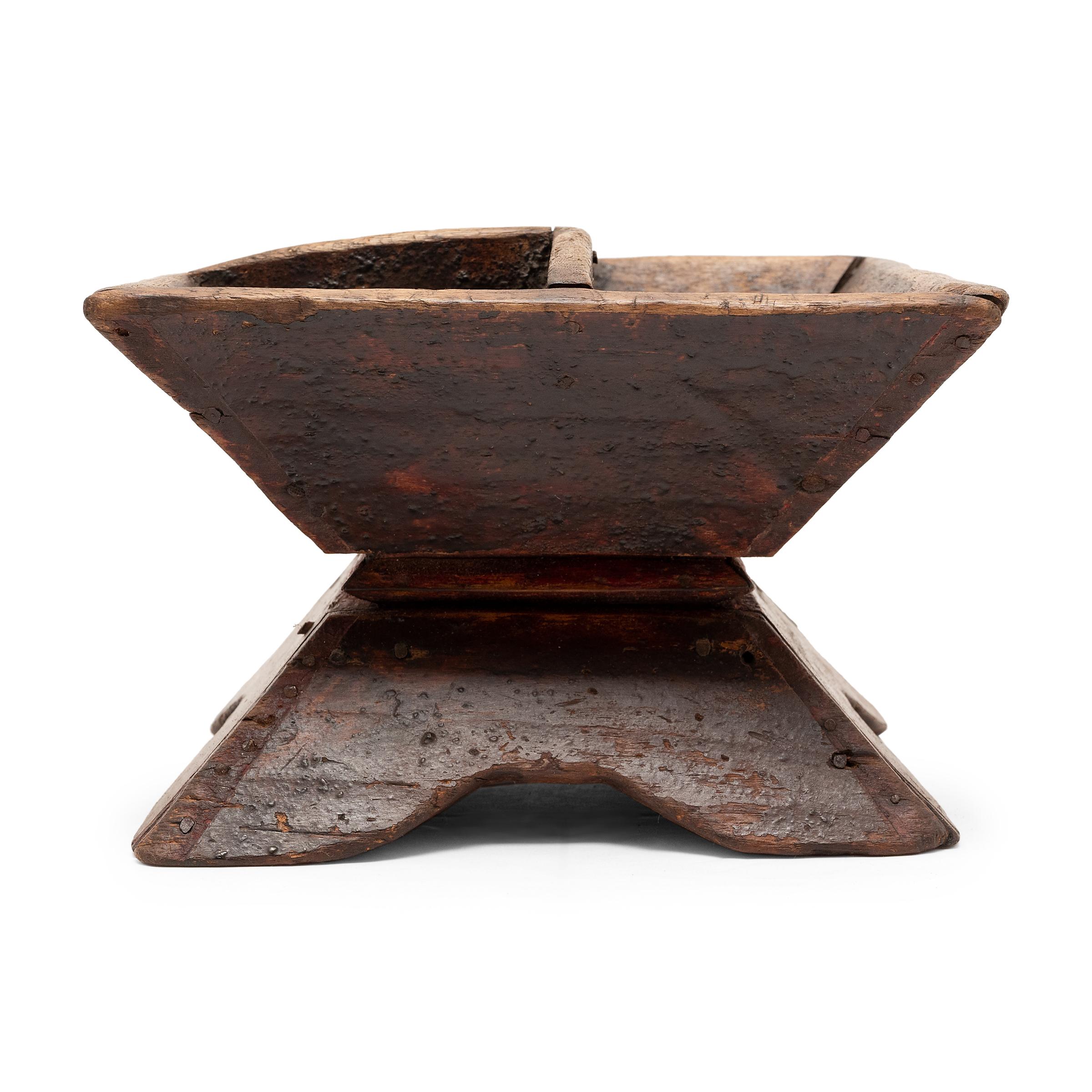 Rustic Provincial Footed Tray, c. 1900 For Sale