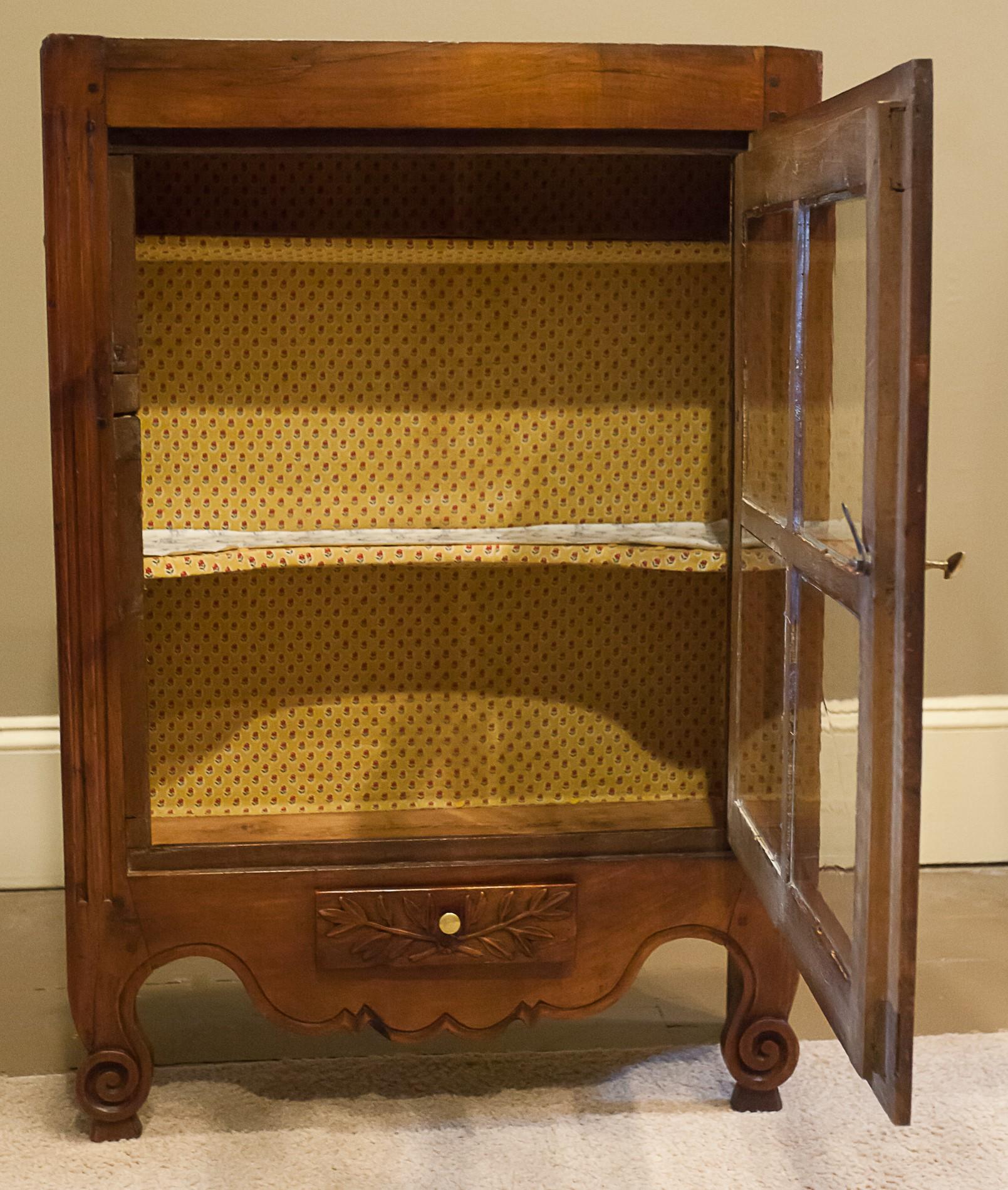 18th Century Provincial French Fruitwood Hanging or Standing Cabinet For Sale