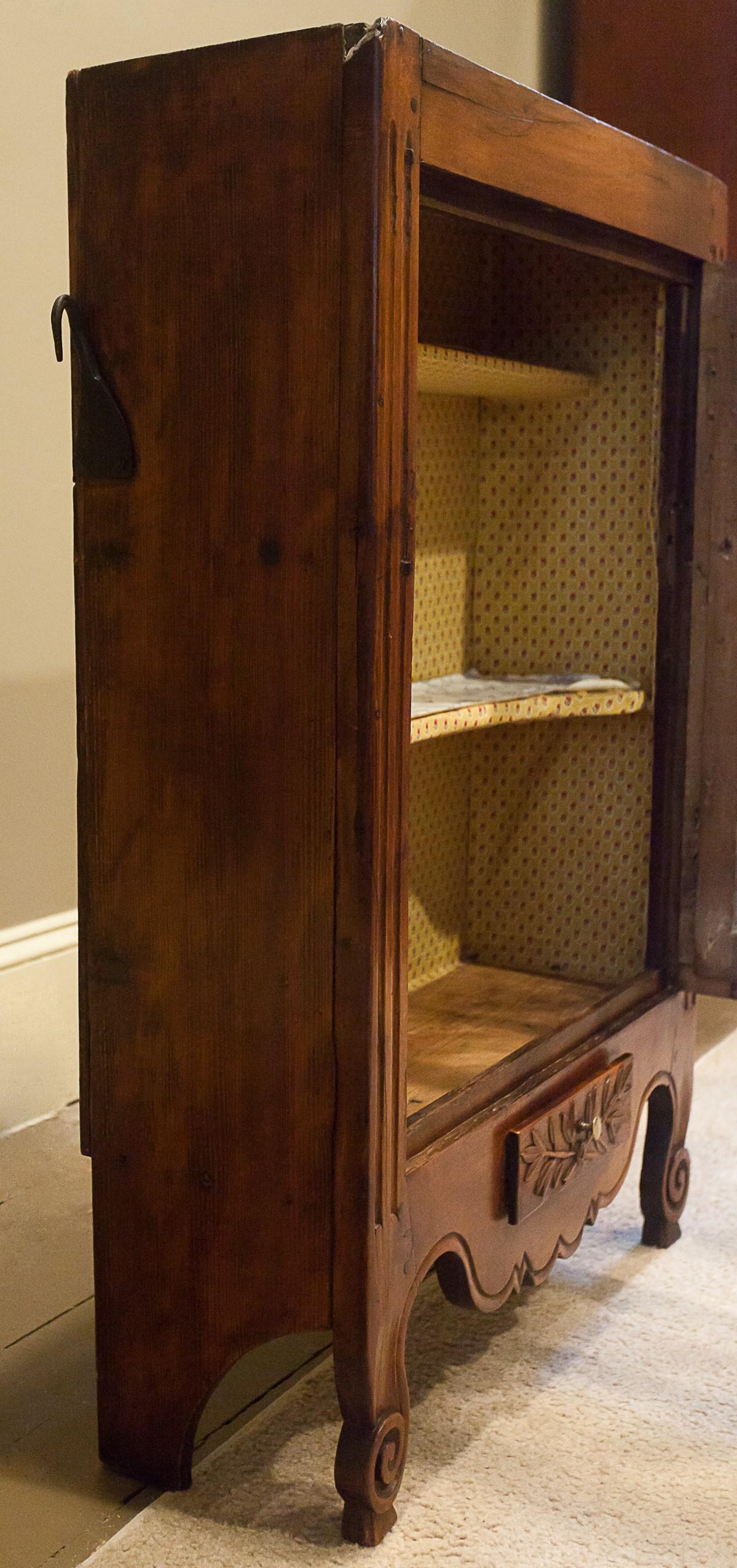 Provincial French Fruitwood Hanging or Standing Cabinet For Sale 1
