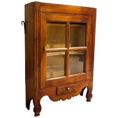 Provincial French Fruitwood Hanging or Standing Cabinet
