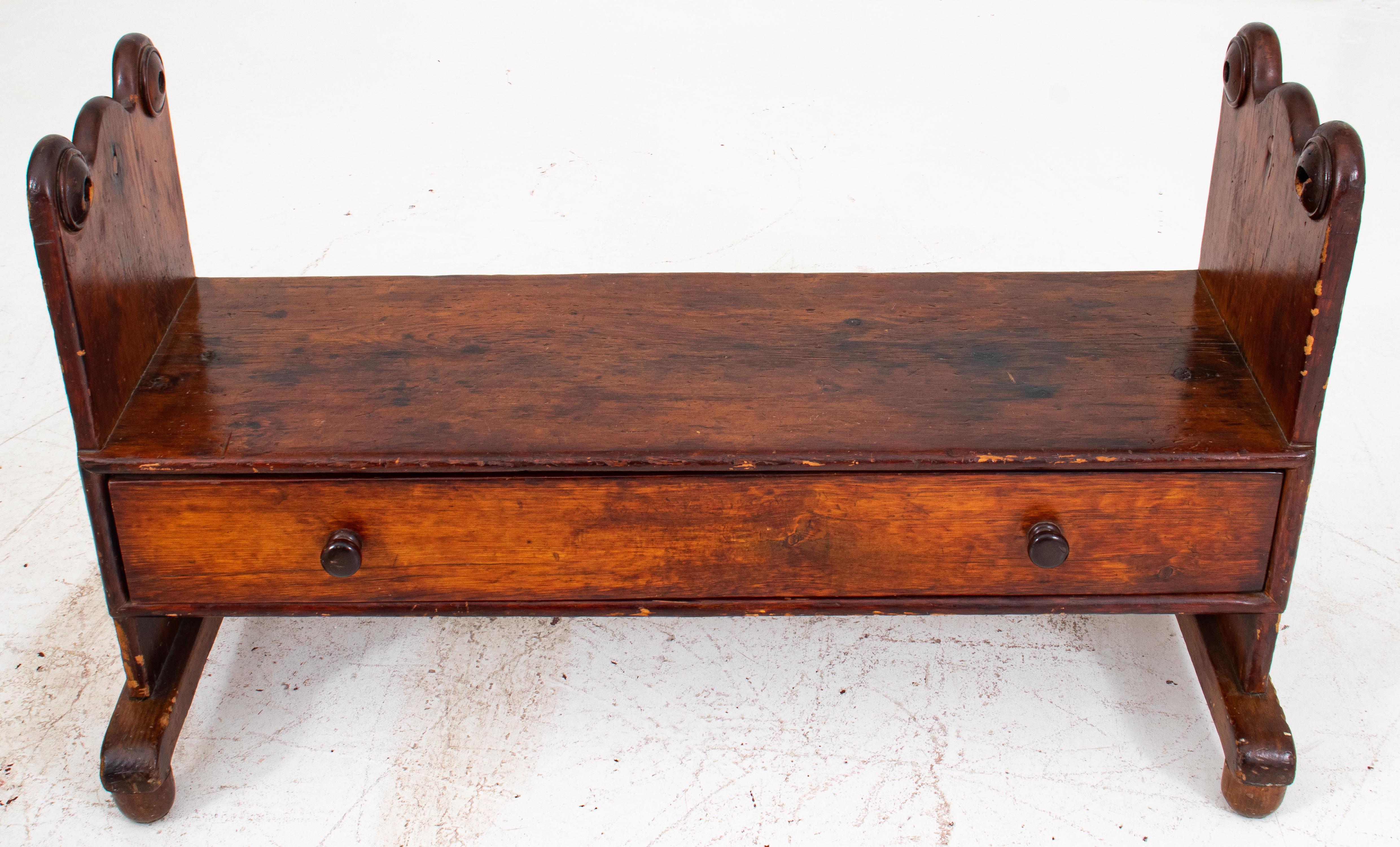 Provincial French Pine Tavern Table-Bench, 19th C. 9