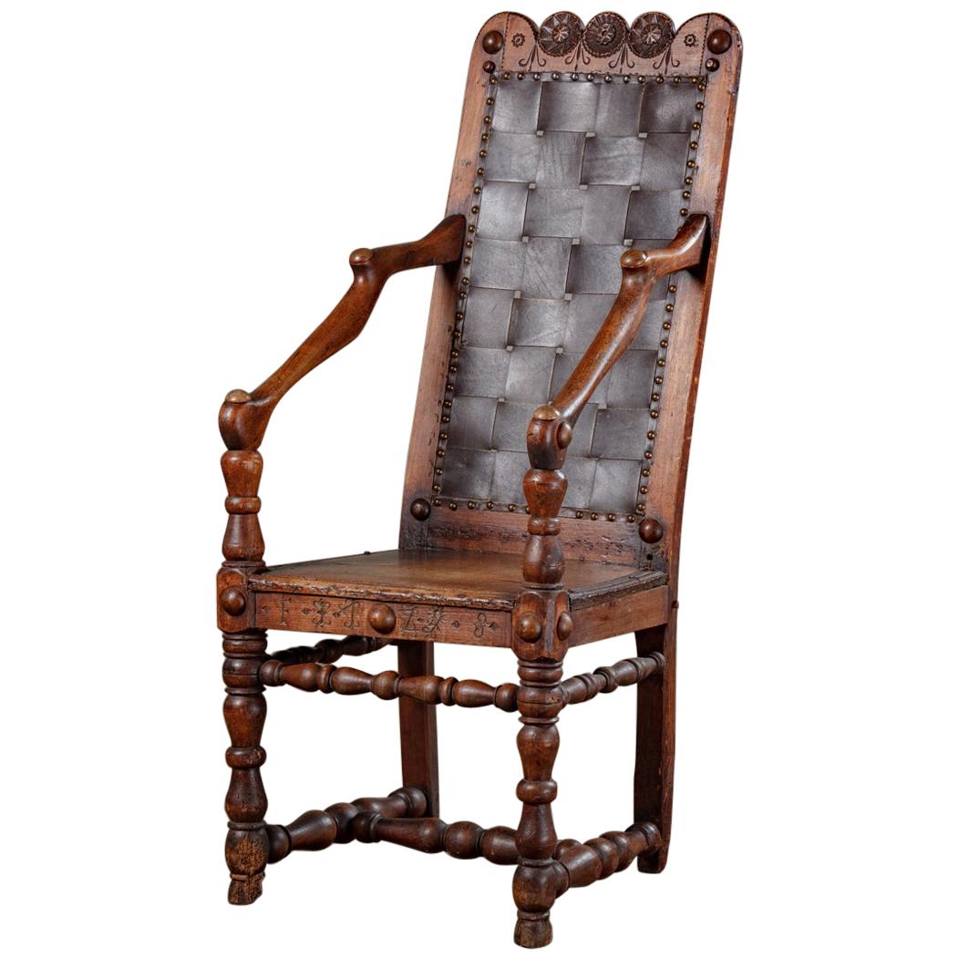 Provincial French Wood Chair For Sale