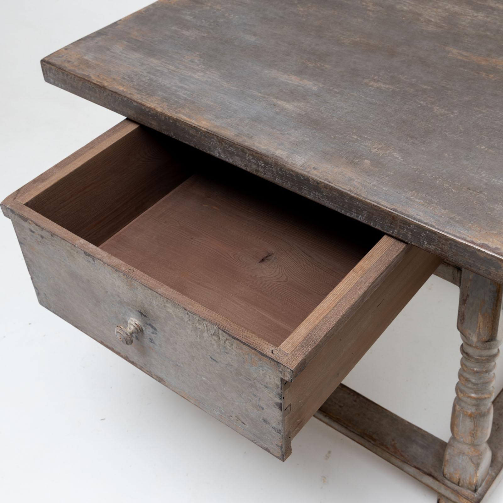 Table de salle à manger provinciale allemande, 19e siècle Bon état - En vente à Greding, DE