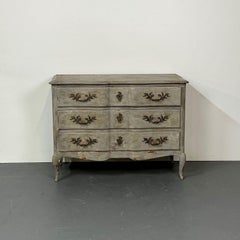Provincial Gustavian Style Swedish Paint Decorated / Distressed Commode, Chest