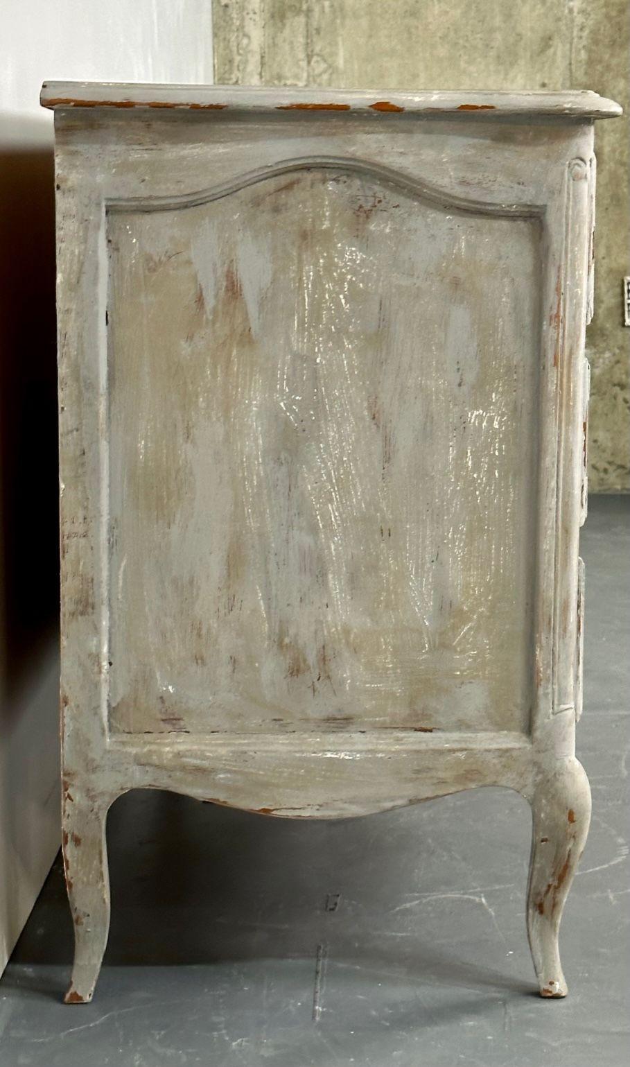 Provincial Gustavian Style Swedish Paint Decorated / Distressed Commode, Chest For Sale 4