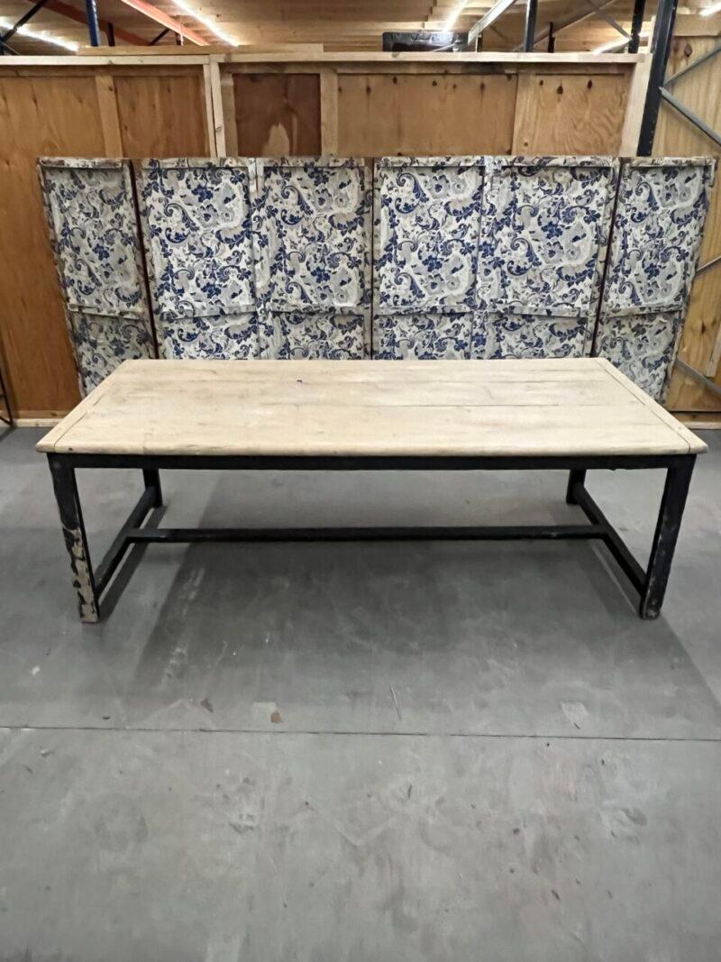 Mesa provincial, larga y ancha, Francia 1900-Pátina auténtica en venta 4