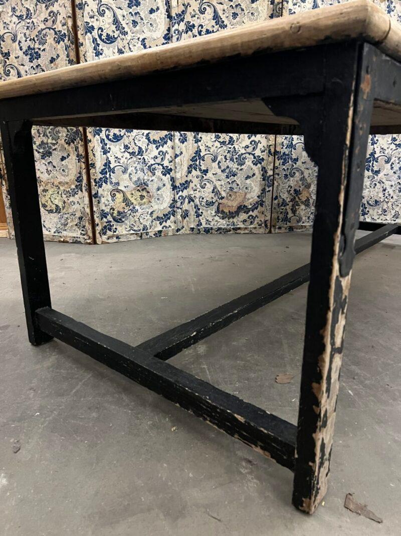 Mesa provincial, larga y ancha, Francia 1900-Pátina auténtica en venta 1