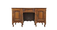 Provincial Louis XV Walnut Desk or Vanity, Great View From All Four Sides.