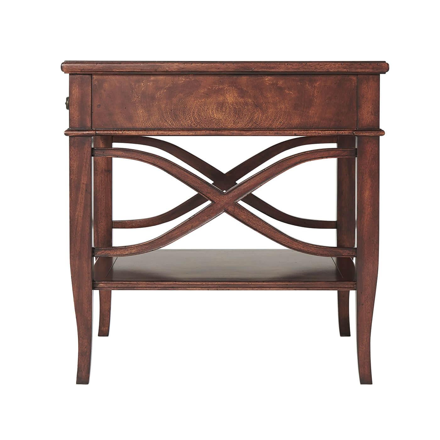 Vietnamese Provincial Mahogany Side Table For Sale