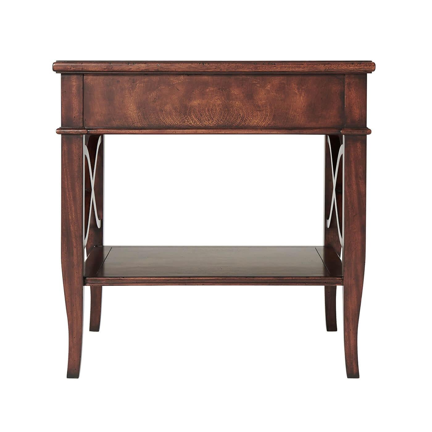 Provincial Mahogany Side Table In New Condition For Sale In Westwood, NJ