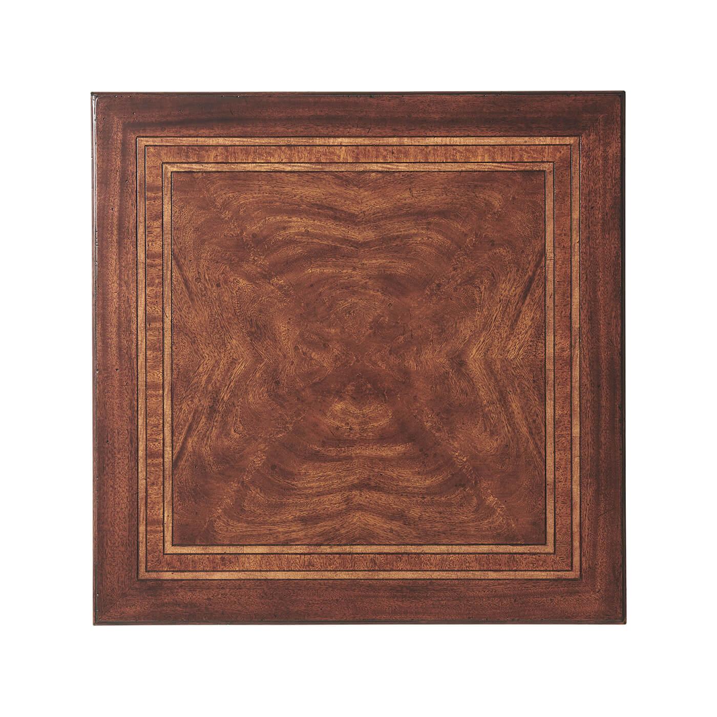 Contemporary Provincial Mahogany Side Table For Sale