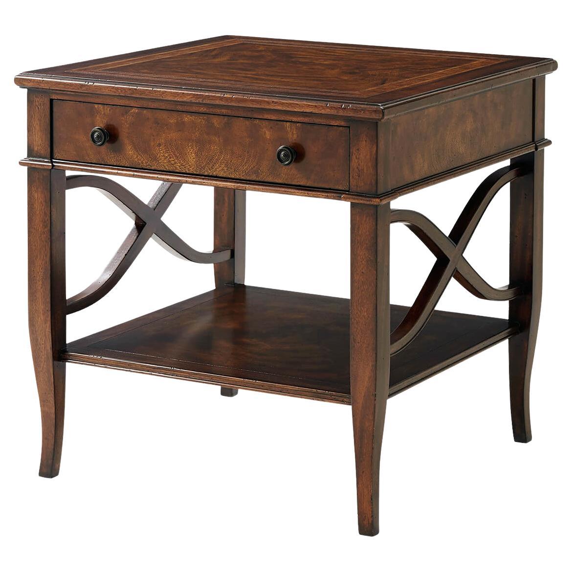 Provincial Mahogany Side Table For Sale