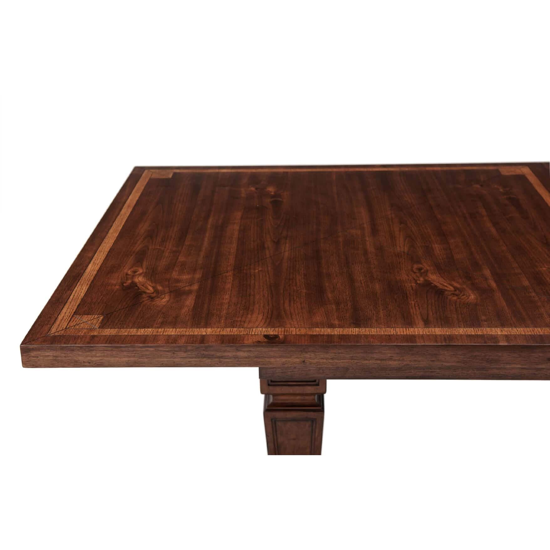 Contemporary Provincial Neoclassic Extension Dining Table For Sale