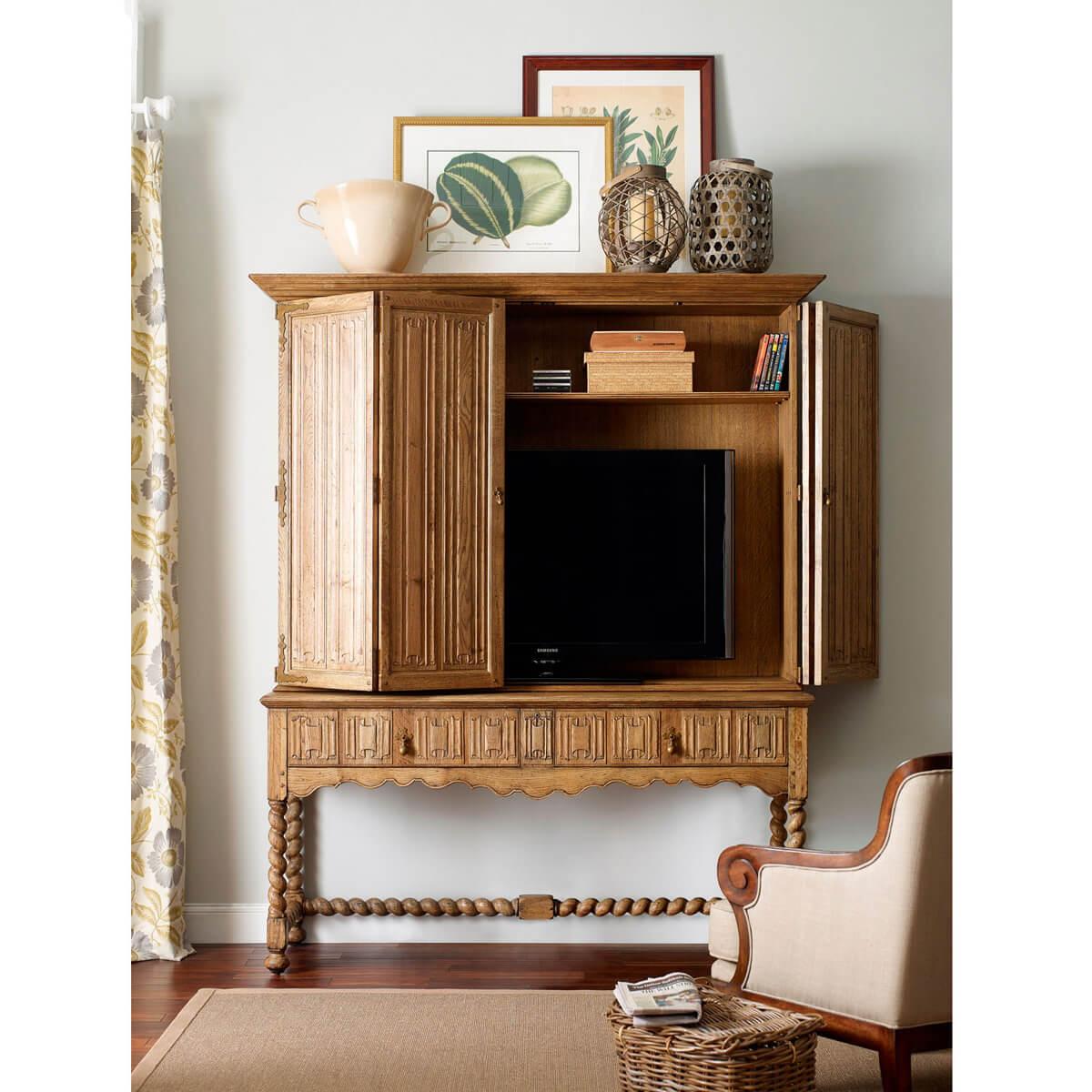 Provincial Oak TV Cabinet 3