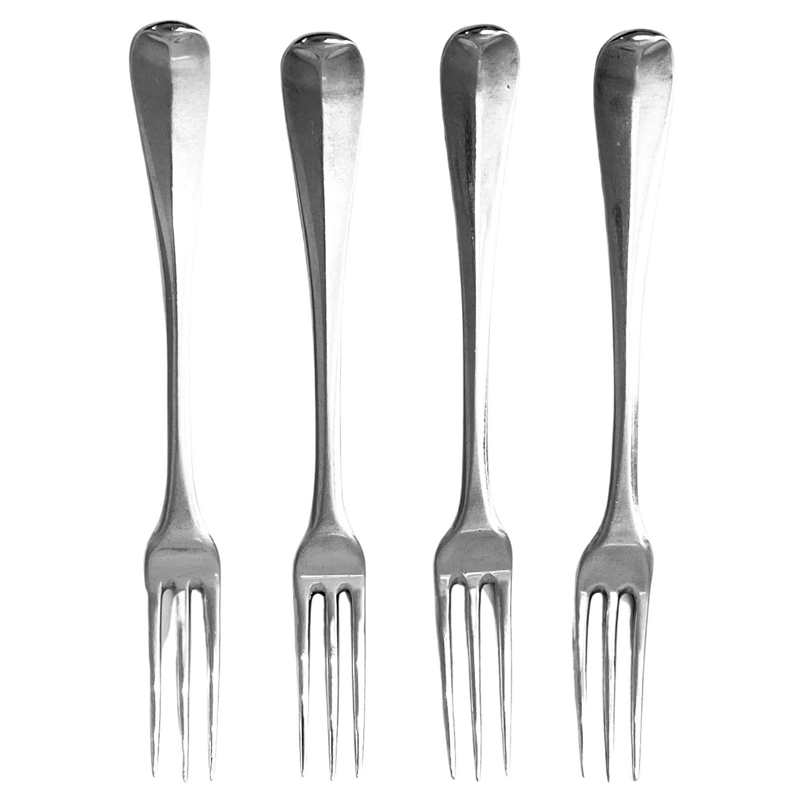 Georgian Provincial or Channel Island Hanoverian Forks poss Pierre Maingy Guernsey C.1760