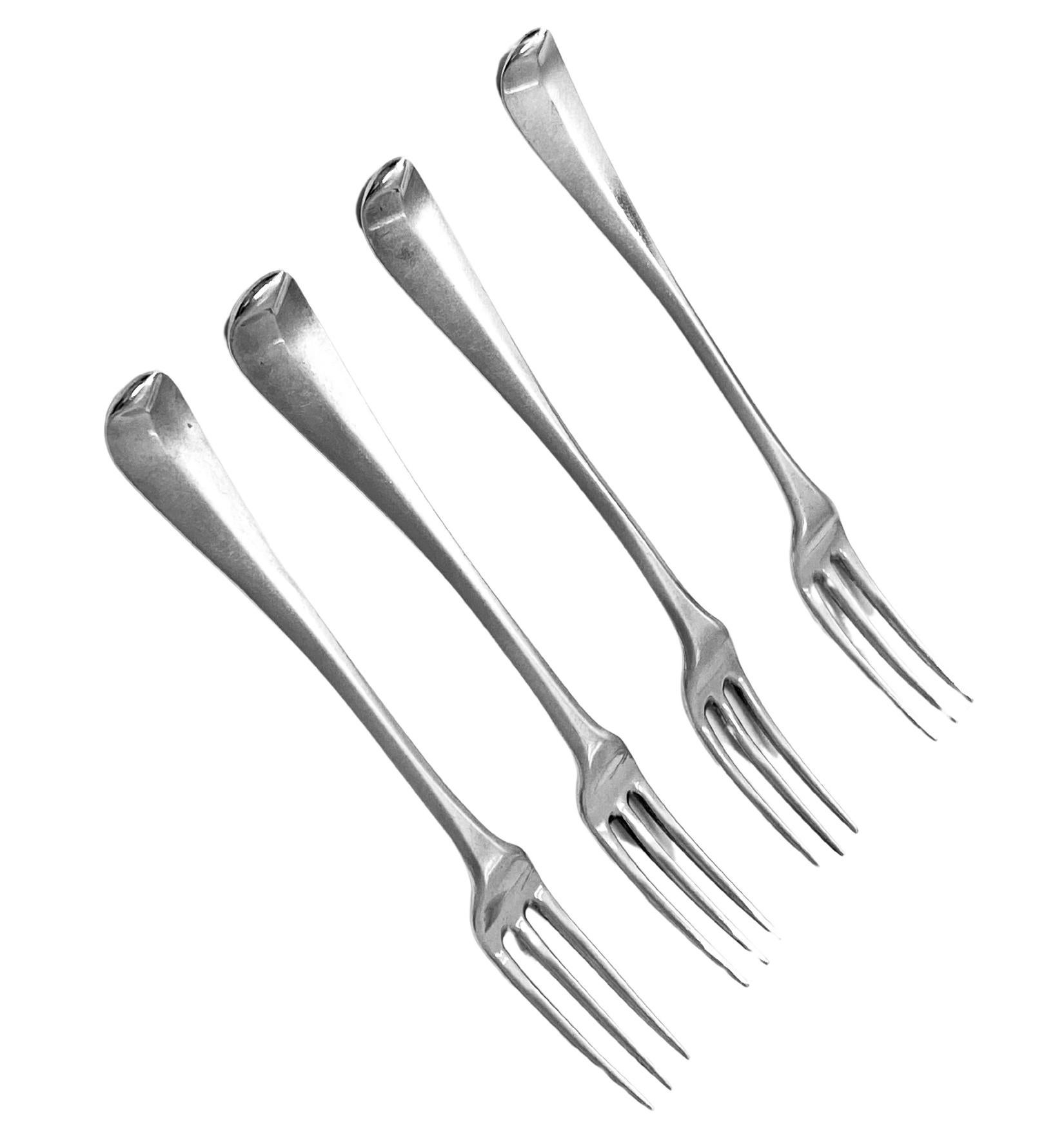 European Provincial or Channel Island Hanoverian Forks poss Pierre Maingy Guernsey C.1760