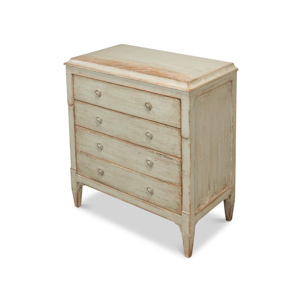 Wood Provincial Painted Commode For Sale