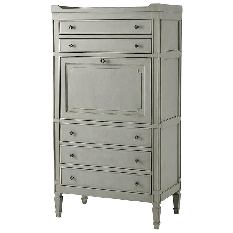 Provincial Painted Fall Front Desk For Sale at 1stDibs