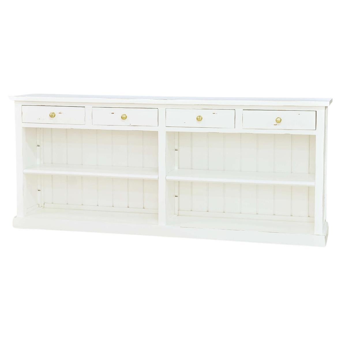 Provincial Painted Open Buffet For Sale