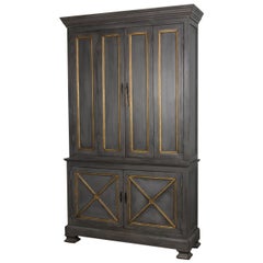 Provincial Painted Tall Bookcase, Grey