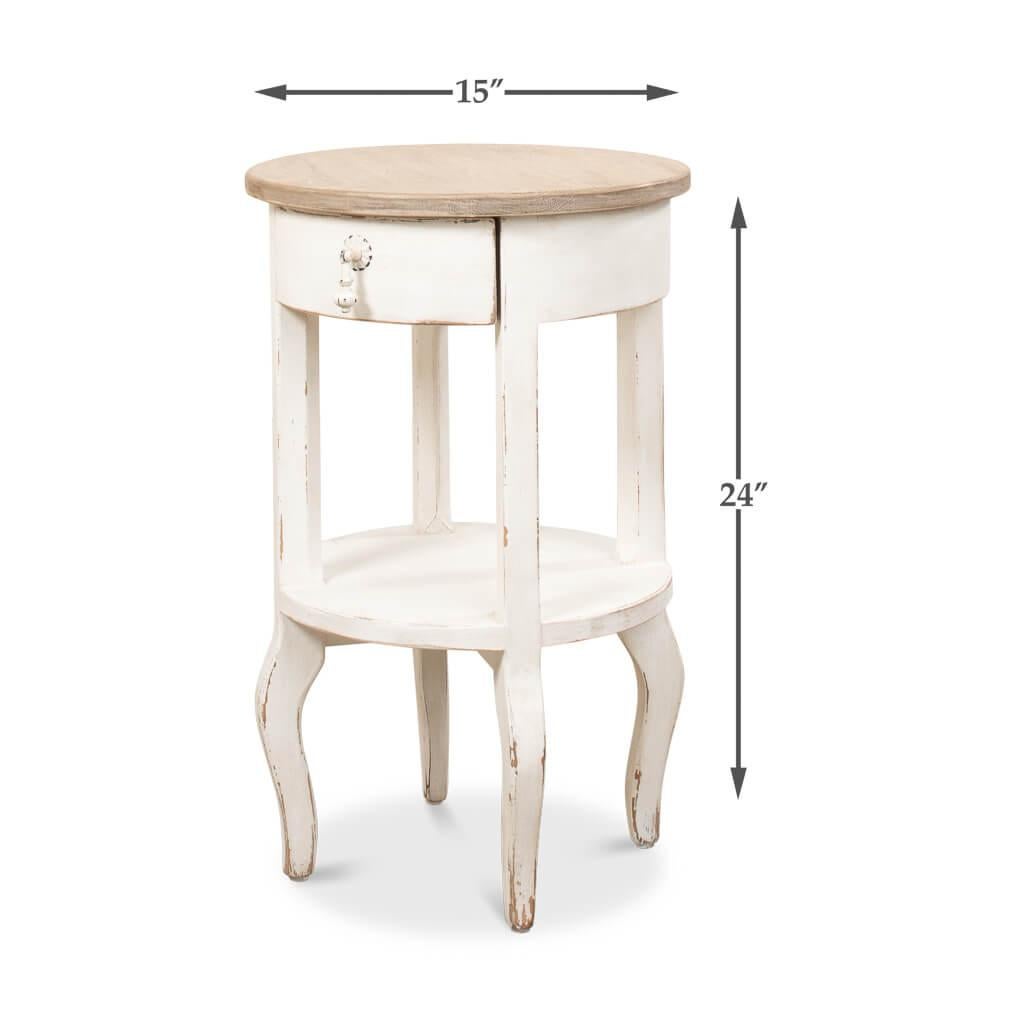Provincial Round End Table For Sale 1