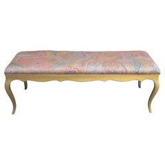 Banc en bois doré et Upholstering de style provincial