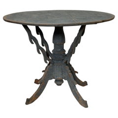 Provincial Swedish Table with Decorative Carved Base