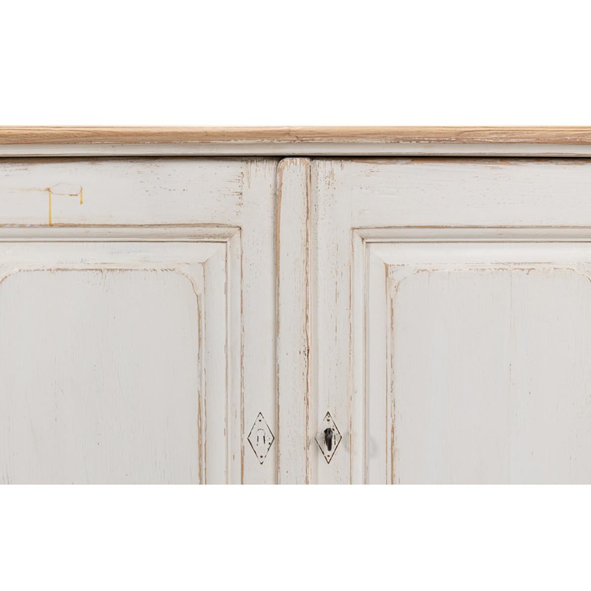 Provincial Whitewash Painted Buffet For Sale 2