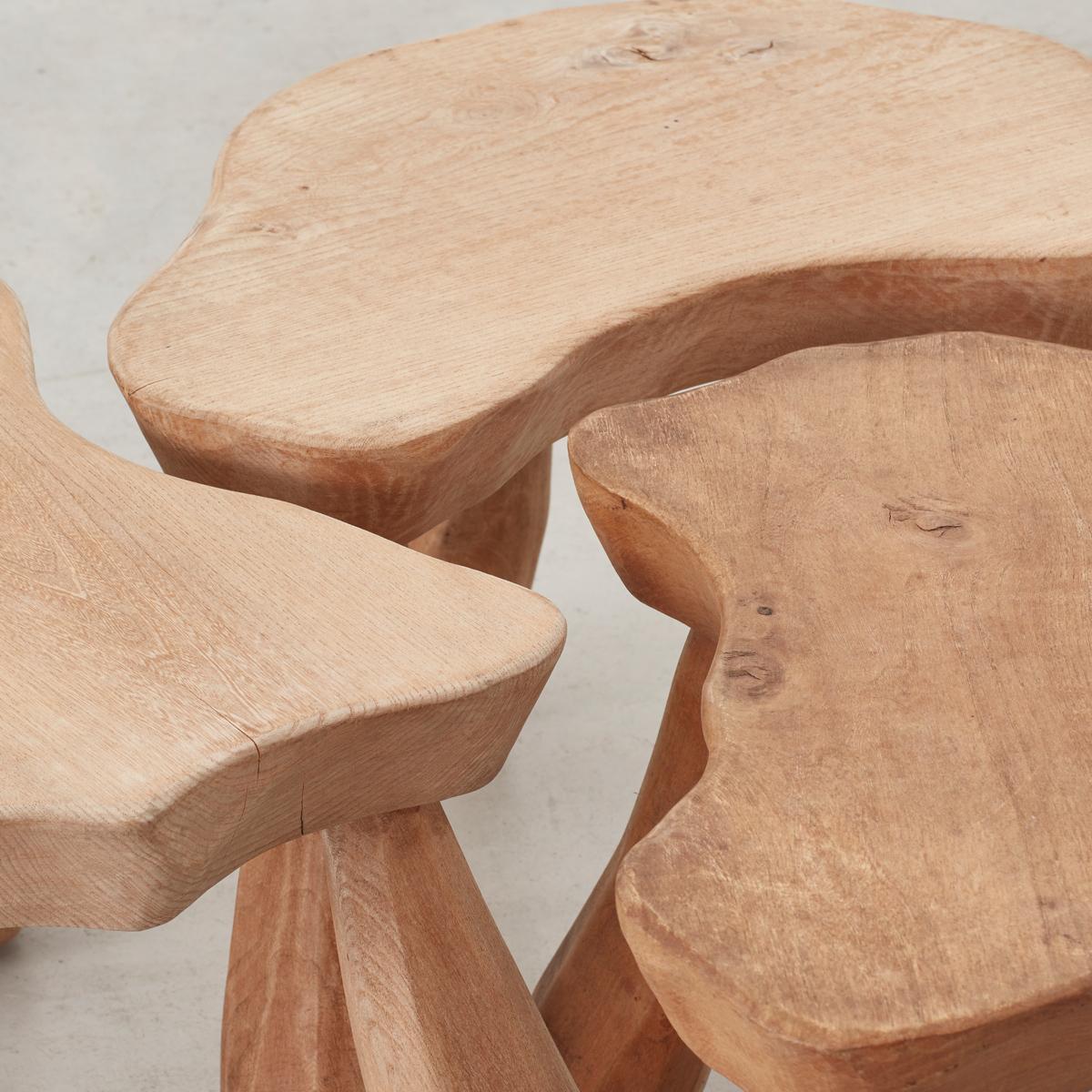 Provincial Wooden Stools/Tables France, Late 20th Century 3