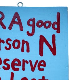 Provocative American Artist Cary Leibowitz, 1996, Paint on Wood