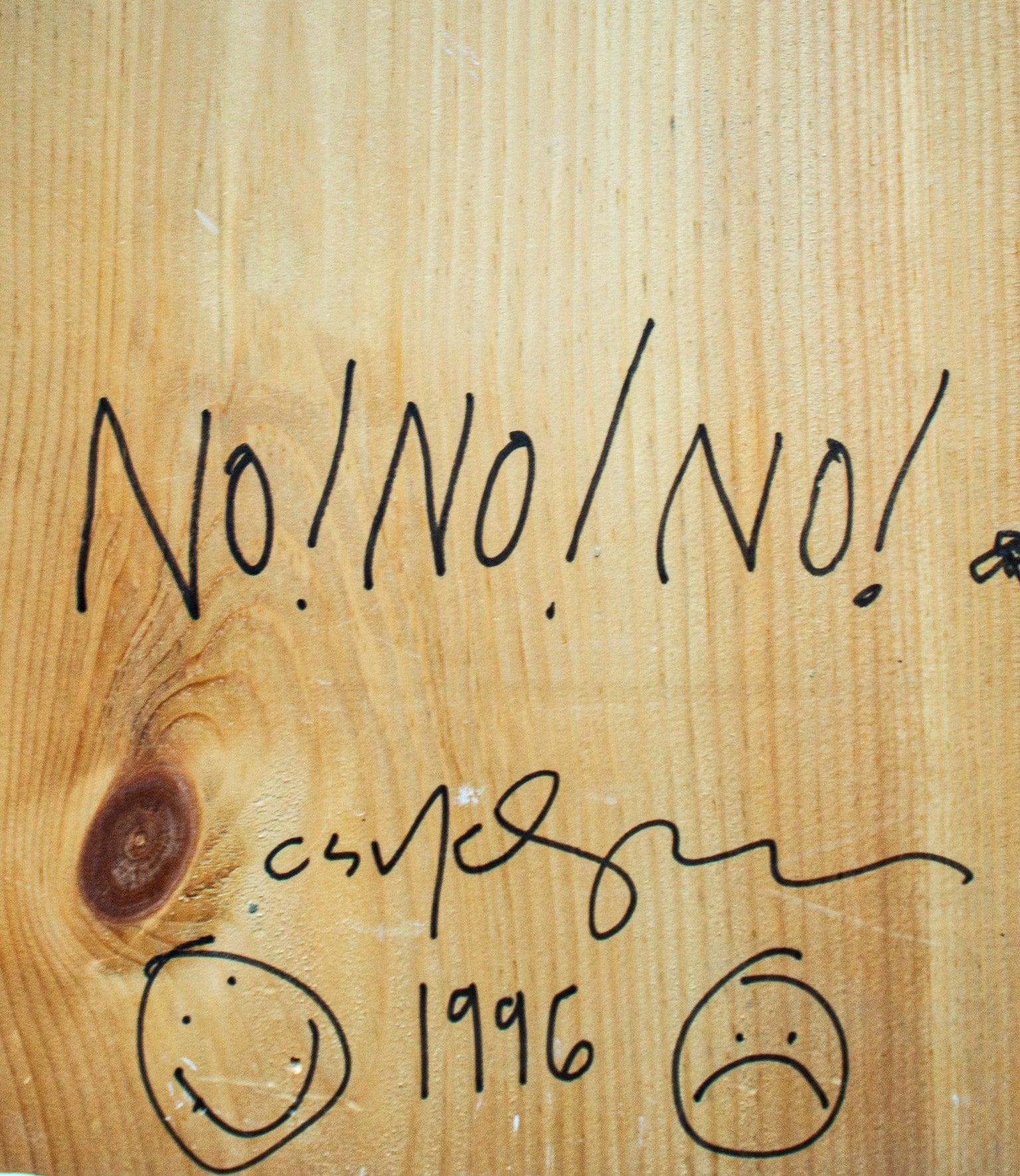 Painted Provocative American Artist Cary Leibowitz, 1996, Paint on Wood For Sale