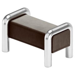 Ottomane „Prowling“ aus Stoff mit Beinen aus gebürstetem Edelstahl von Furn Object