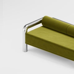 Stoffsofa „Prowling“ mit Beinen aus gebürstetem Edelstahl von Furn Object