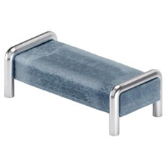 „Prowling Fur“-Sitzbank mit Beinen aus gebürstetem Edelstahl von Furn Object