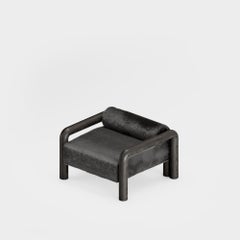 Prowling Fur Lounge Chair with Solid Wood Legs by Furn Object
