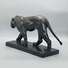 'Prowling Lion' Art Deco Bronze Sculpture by Piero Palazzolo Circa 1920