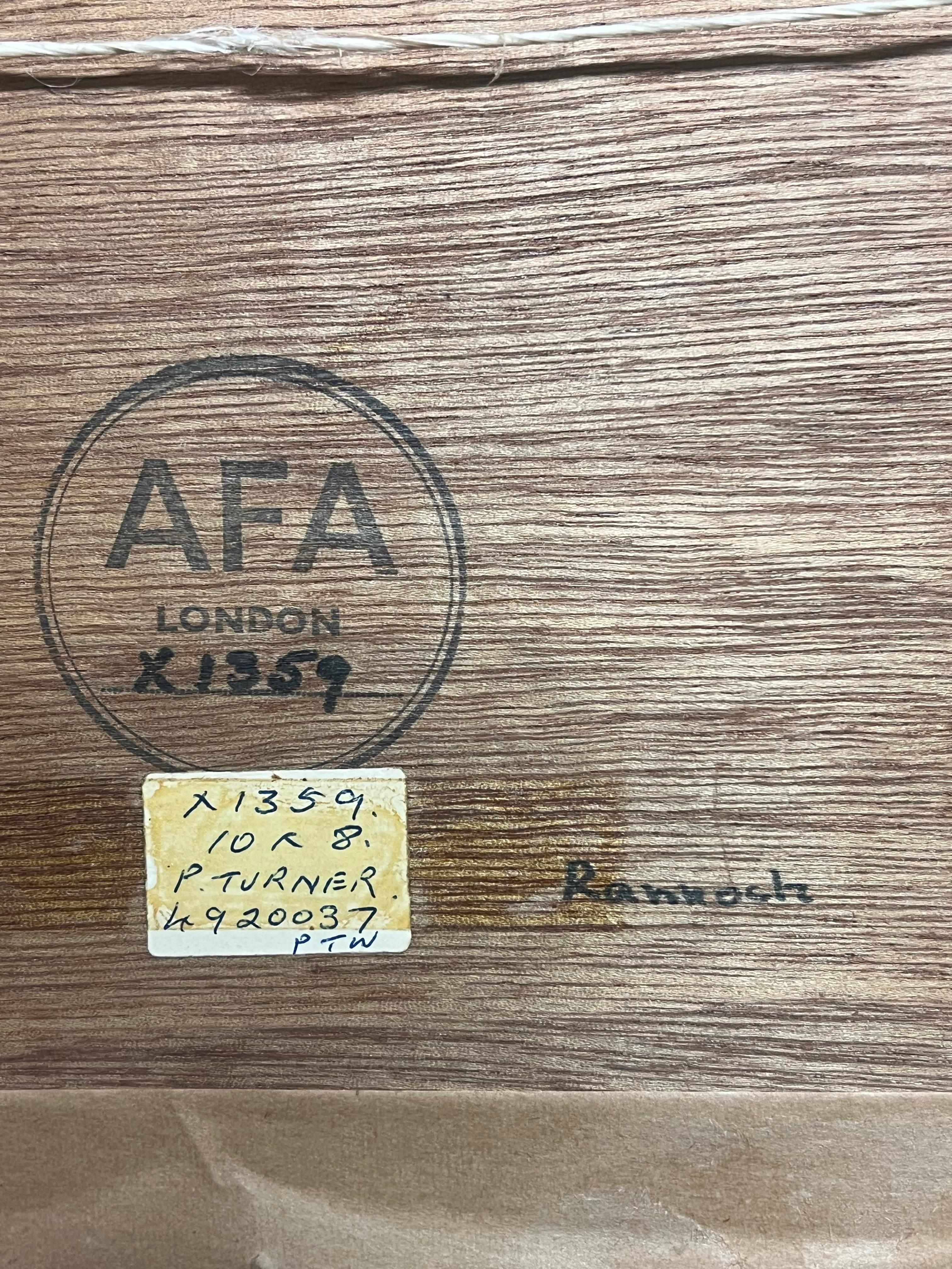 Ganado de las Tierras Altas Pastando Escocia Paisaje de Loch Rannoch cuadro al óleo firmado en venta 3