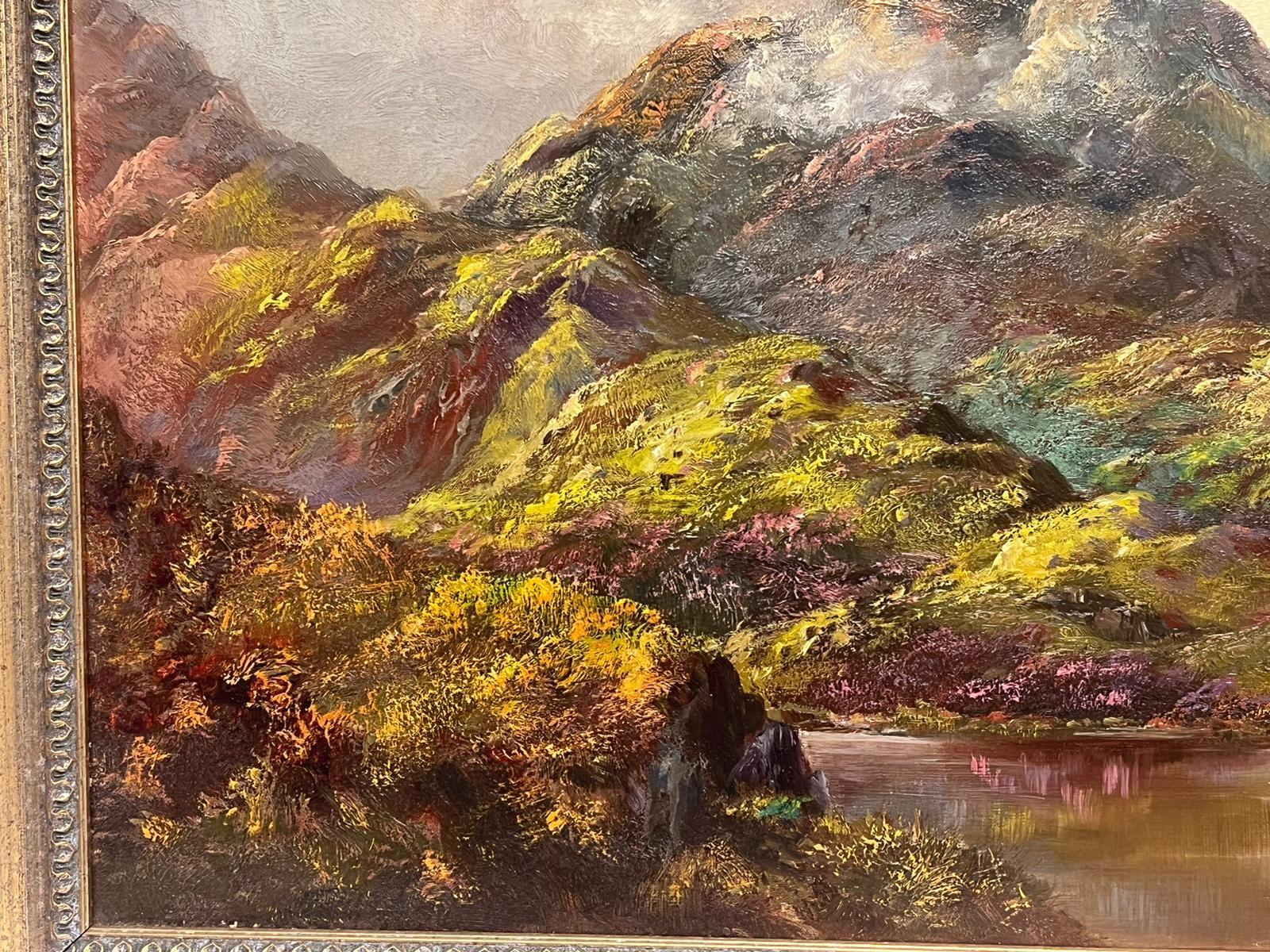 Loch Baddagyle, schottische Highlands, signiertes Ölgemälde, gelisteter britischer Künstler (Viktorianisch), Painting, von Prudence Turner