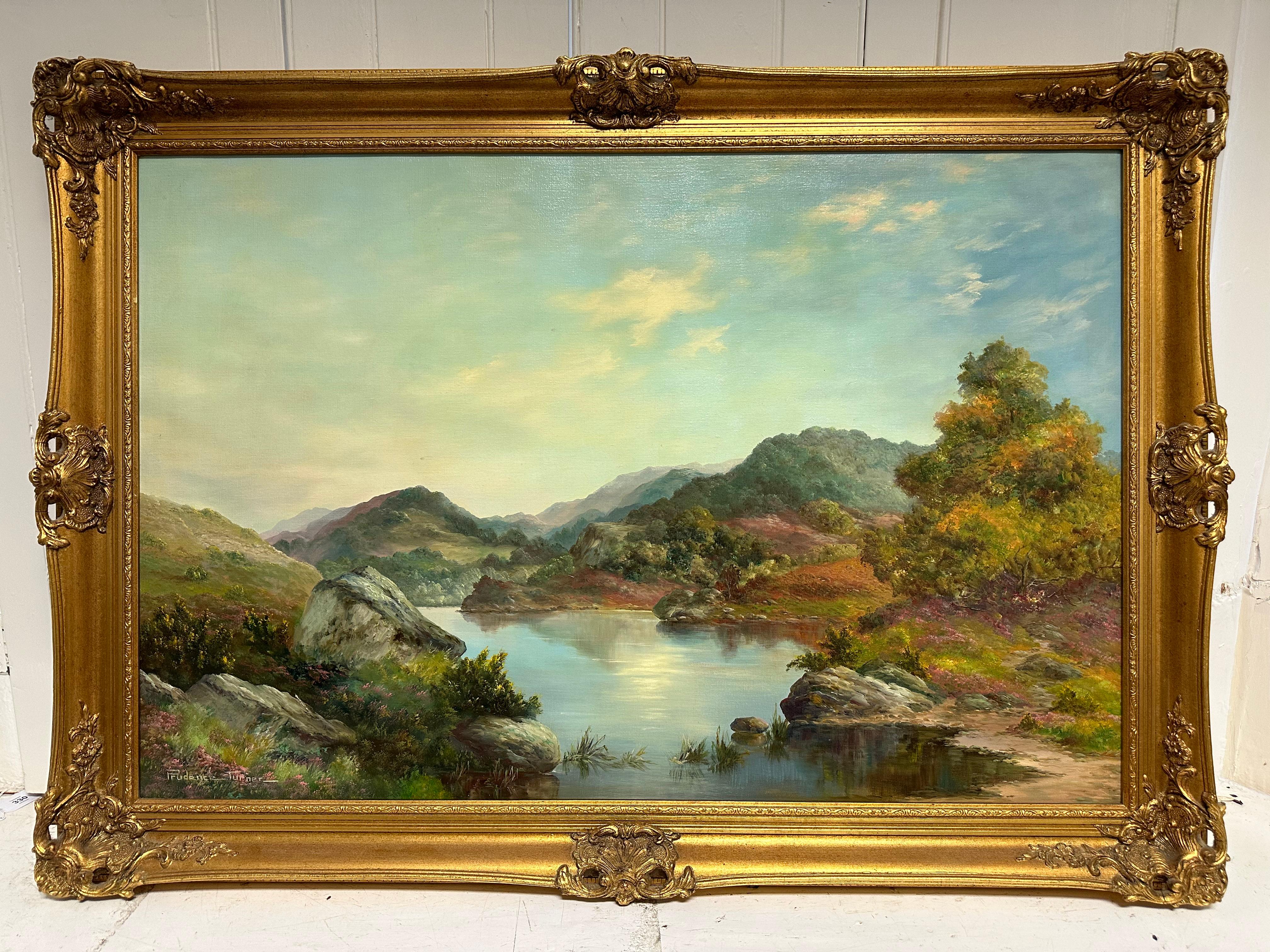 Loch Lomond Scottish Highlands Signed Oil Painting Listed British Artist - Brown Animal Painting by Prudence Turner