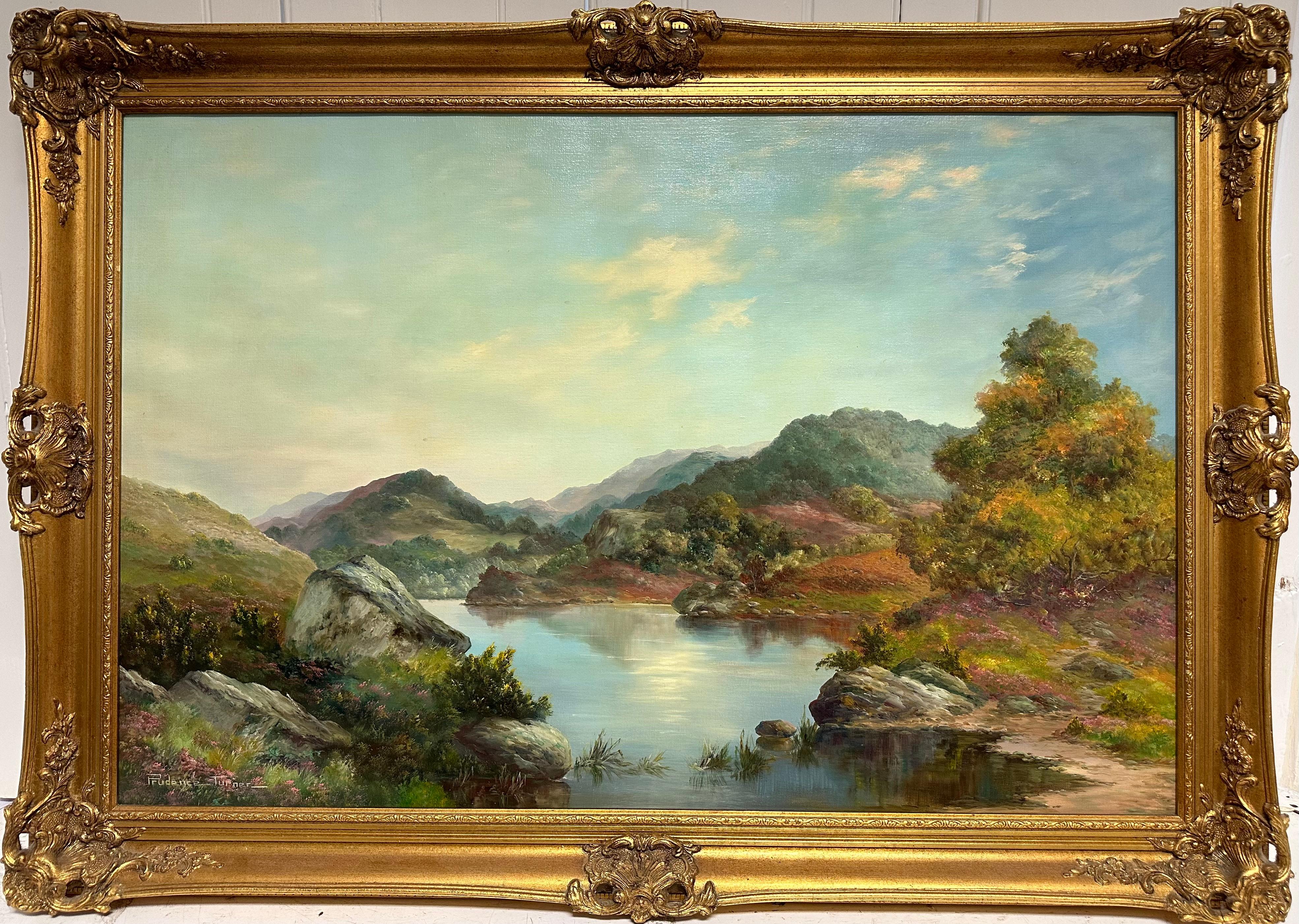 Prudence Turner Animal Painting - Loch Lomond Scottish Highlands Signed Oil Painting Listed British Artist
