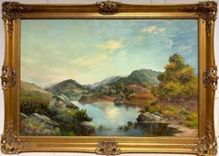 Peinture à l'huile signée Loch Lomond Scottish Highlands, artiste britannique répertorié